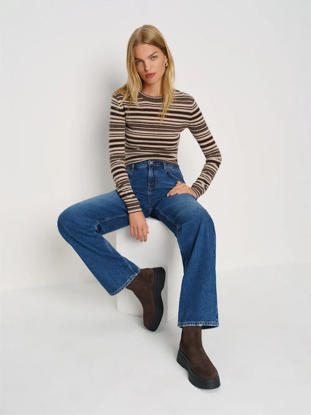 FALL STAPLE Reformation Nadira Ankle Boot in Boss Suede